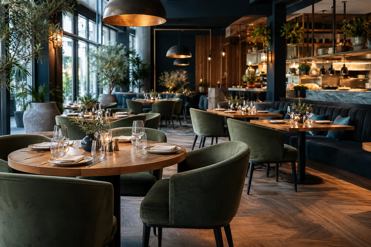 Illustrative premium restaurant interior