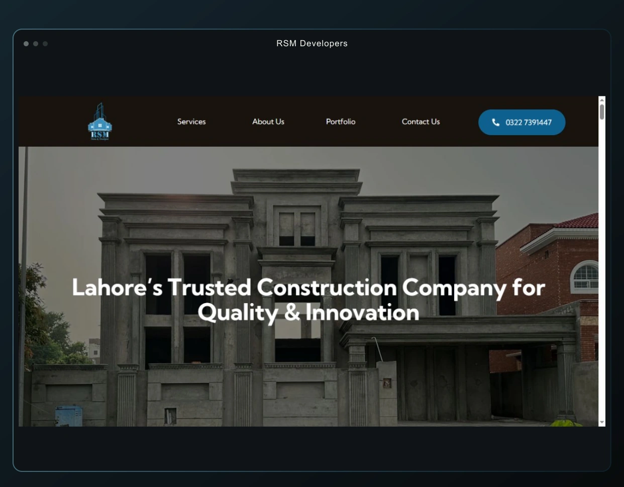 RSM Developers website