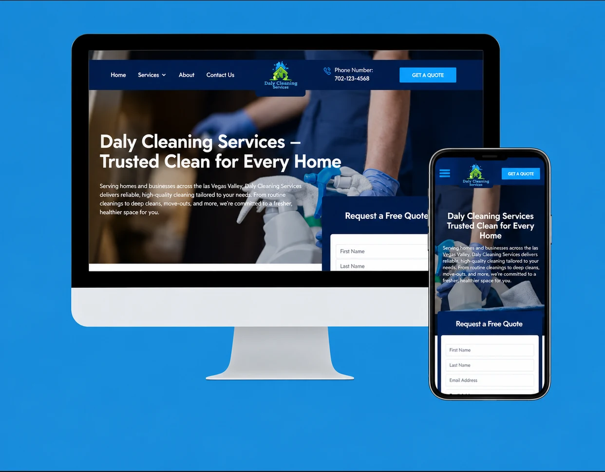 Daly Cleaning Services website